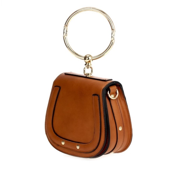 Premium Vegan Leather Luxe Metal Ring bag - Picture 2 of 5